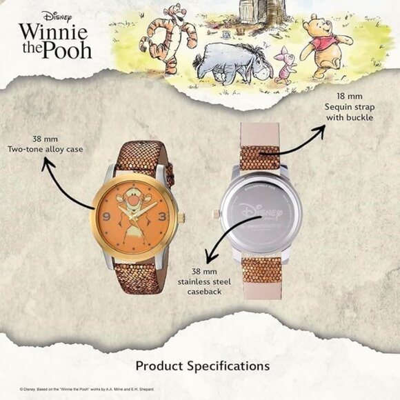 NWT - Disney Winnie The Pooh Adult Casual Sport Analog Quartz Watch - Picture 12 of 16